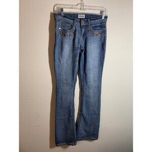 Mudd Embellished Denim Blue Jeans Juniors Size 3 AD2